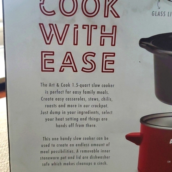 AR-COOK SLOW COOKER 1.5QT NEW IN SEALED BOX - Picture 4 of 7